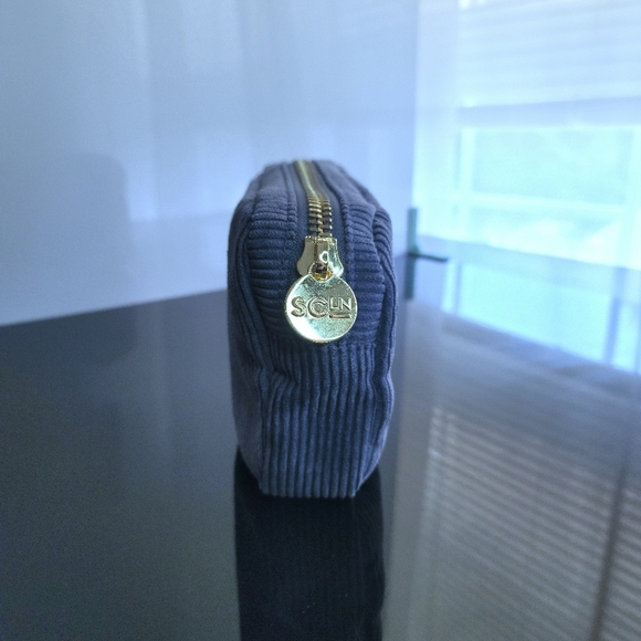 Stoney Clover Lane Small Corduroy Pouch in Blueberry - Picture 2 of 3